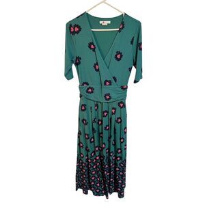 Boden | Dresses | Boden Womens Kassidy Jersey Midi Dress Green Floral Size  4 Standard Casual | Poshmark